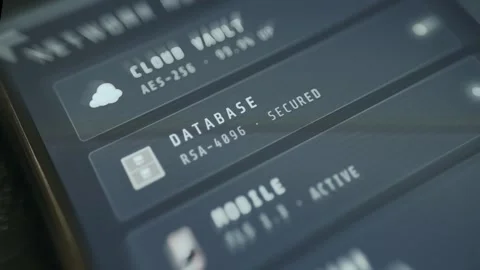 Network security nodes, Database Node marked as Secured Vidéo 335466115