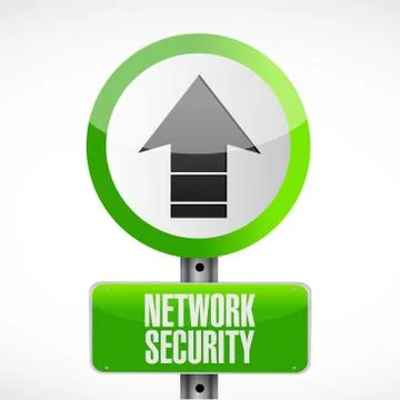 Network security road sign concept イラスト素材