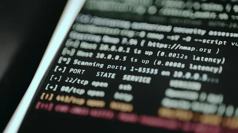 Network security scan, identification of weak configurations and vulnerabilities Stock Footage 331128917