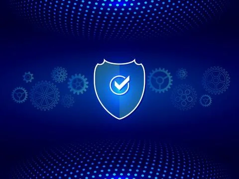 Network security shield. Data protection. Stock Illustration
