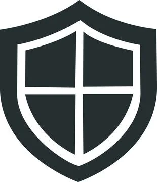 Network security shield icon for protection Stock Illustration