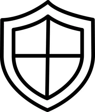 Network security shield protection linear icon イラスト素材