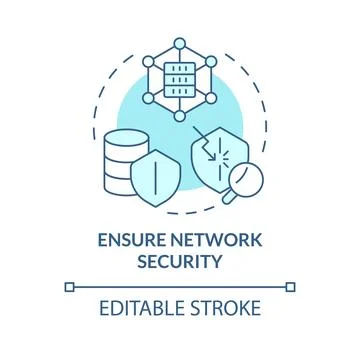 Network security soft blue concept icon Stock Illustration