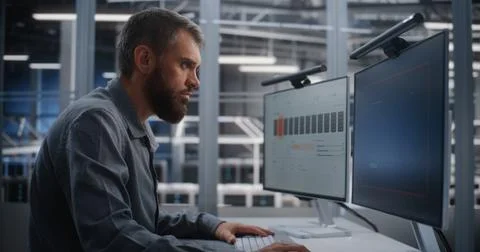 Network Security Specialist Responding to DDoS Threat inside High Capacity Data Фото