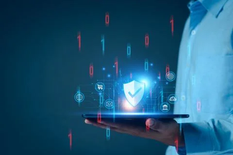 Network security system. Personal Data information on Tablet. Information a.. Stock Photos