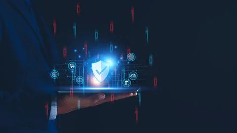 Network security system. Personal Data information on Tablet. Information a.. Stock Photos
