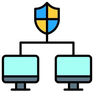 Network security, Telecommuting or remote work icon, vector illustration Stock Illustration