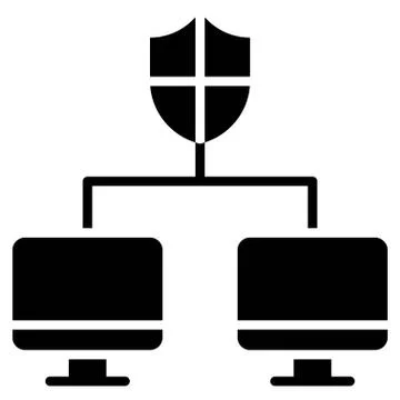 Network security, Telecommuting or remote work icon, vector illustration Stock Illustration