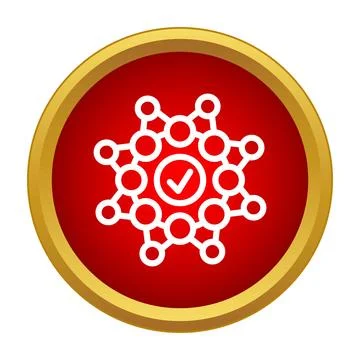 Network security verification icon representing data protection success Stock Illustration