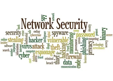 Network Security, word cloud concept イラスト素材