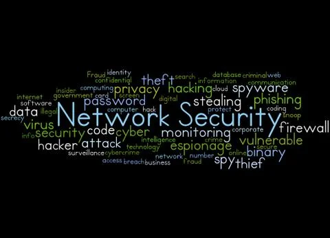 Network Security, word cloud concept 스톡 일러스트