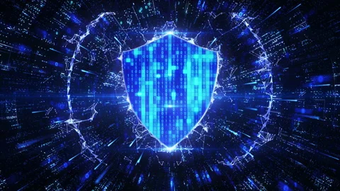 Network security.Data encryption.Information security.Cloud shield firewall  Stock Footage 138546501