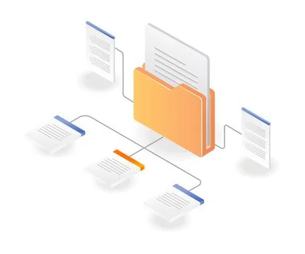 Network sending email data Stock Illustration