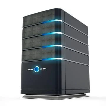 Network server. 3D illustration. Network server isolated on white backgrou... Stock-Fotos