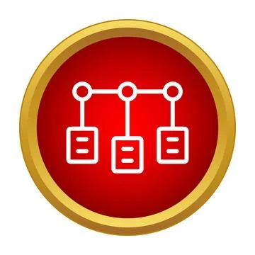 Network server connection icon illustrating data exchange イラスト素材