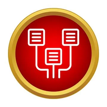 Network server connection icon representing data hosting Stock Illustration