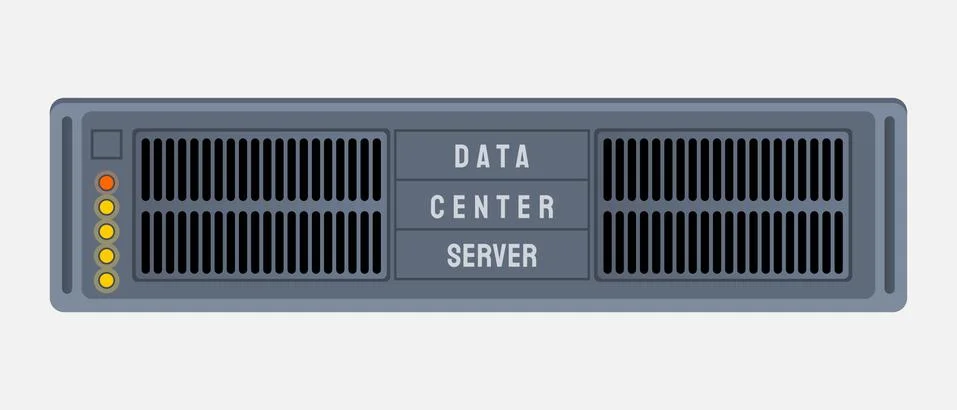 Network server for a data center. Internet technology vector illustration. 스톡 일러스트