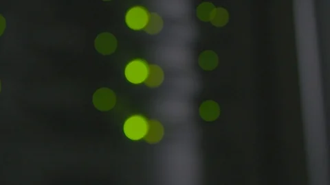 Network Server Green Lights Blinking Stock Footage 124261091