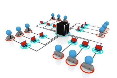 Network server Stock Illustration