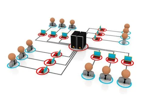 Network server Stock Illustration