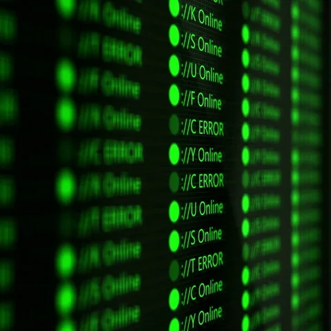 Network Server Lights Data Farm - Slant  Stock Footage 69460332