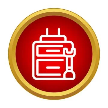 Network server maintenance and repair icon illustrating service Illustrazione stock