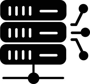 Network server management data hosting icon Stock Illustration