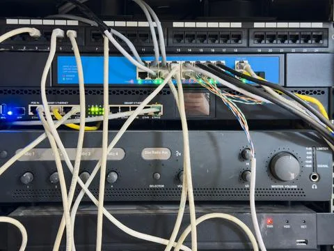 Network Server Rack - Data Center Infrastructure Stock Photos