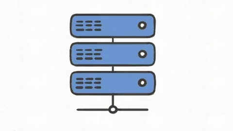 Network Server Rack Data Storage Animation Stock Footage 341802306