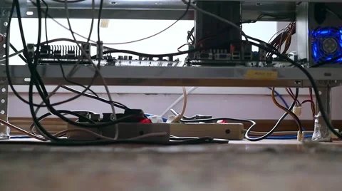 Network Server Rack Panel with hard disks in a data cente in slowmotion Stock Footage 56271831