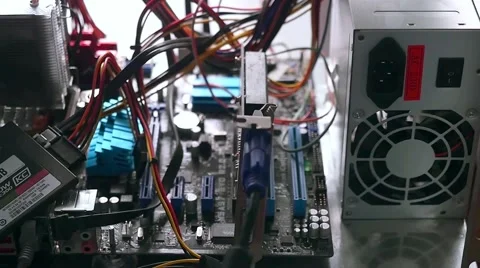 Network Server Rack Panel with hard disks in a data cente in slowmotion Stock Footage 56272729