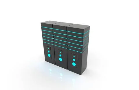 Network server room computer network server room 3d render representing in... 스톡 사진