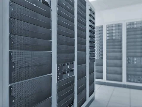 Network server room computer network server room 3d render representing in... Stock Photos