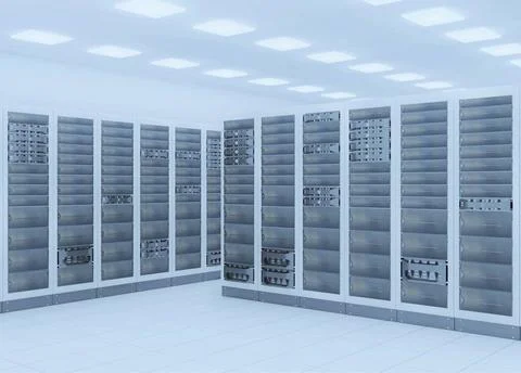 Network server room computer network server room 3d render representing in... Foto stock