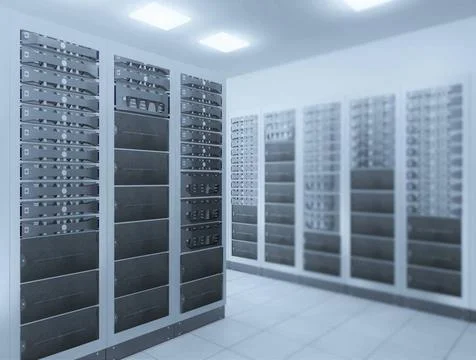 Network server room computer network server room 3d render representing in... 스톡 사진