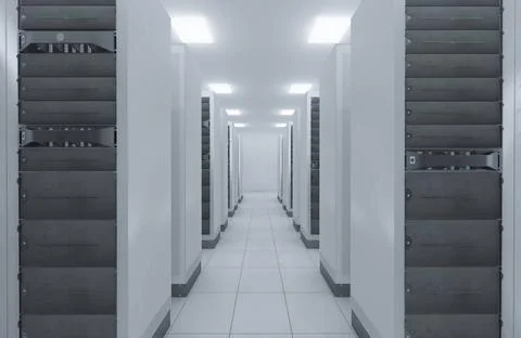 Network server room computer network server room 3d render representing in... 스톡 사진