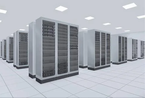 Network server room computer network server room 3d render representing in... Stock Photos