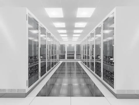 Network server room computer network server room 3d render representing in... Stock Photos