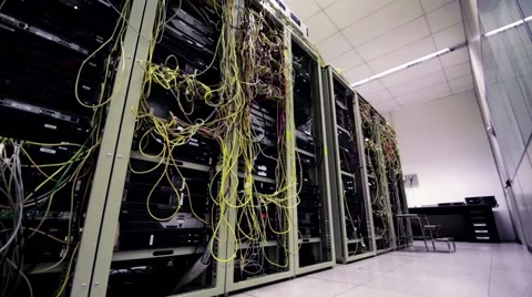 Network server room Video stock 42431840