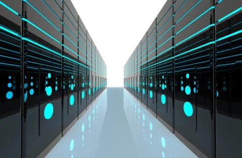 Network server room Ilustração Stock