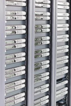 Network server room internet network server room with computers racks and ... Stock-Fotos