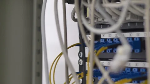 Network Server Room, Panel, Switch for Digital Communications and Internet 動画素材 124579744