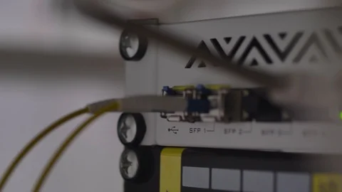 Network Server Room, Panel, Switch and Patch for High Performance Computers 動画素材 124579768