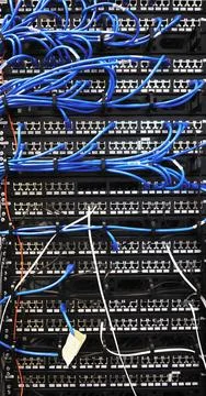 Network server room routers network server room routers and cables ,model ... Stock Photos