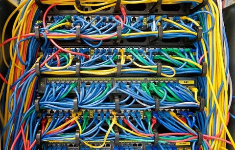 Network server room routers Stock-Fotos