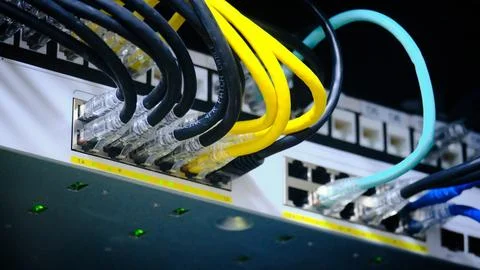Network server storage router Stock Photos
