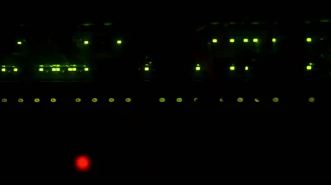 Network server switch LED blink Stock Footage 66787352