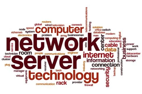 Network server word cloud 스톡 일러스트