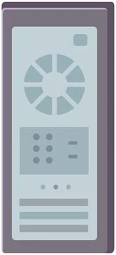 Network servers computer hardware technology vector illustration. System unit Ilustración de archivo