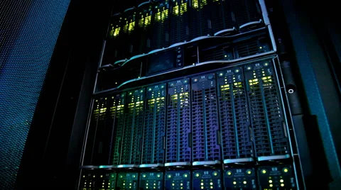 Network servers in a data center Stock Footage 45177116